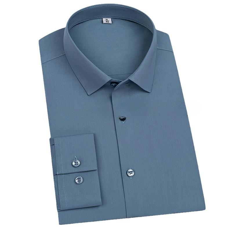 Bamboo Fiber Three-proof Shirt Elastic Anti-wrinkle Business Dress Men's Professional Wear Men's Wear