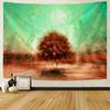 Tree starry sky tapestry dreamy landscape forest mural room art decoration living room bedroom hippie wall hanging blanket