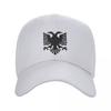 Personalized Flag Of Albania Eagle Baseball Cap for Unisex Women Breathable Albanian Pride Dad Hat Streetwear Snapback Caps