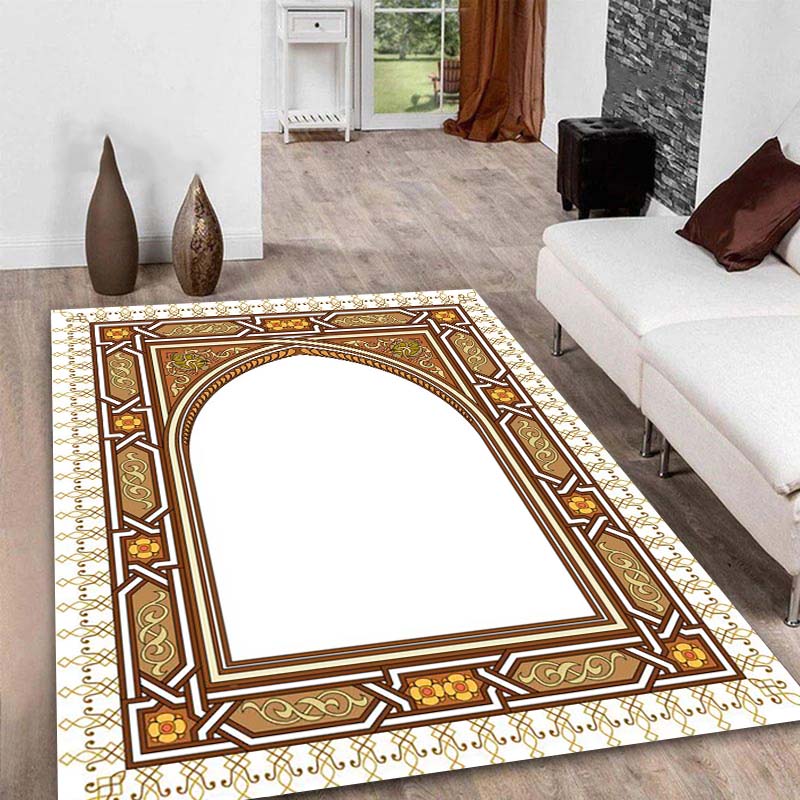 Islam Festival Portable Prayer Rug Muslim Kneeling Poly Mat Ramadan Kareem for Muslim Islam Waterproof Prayer Mat Carpet
