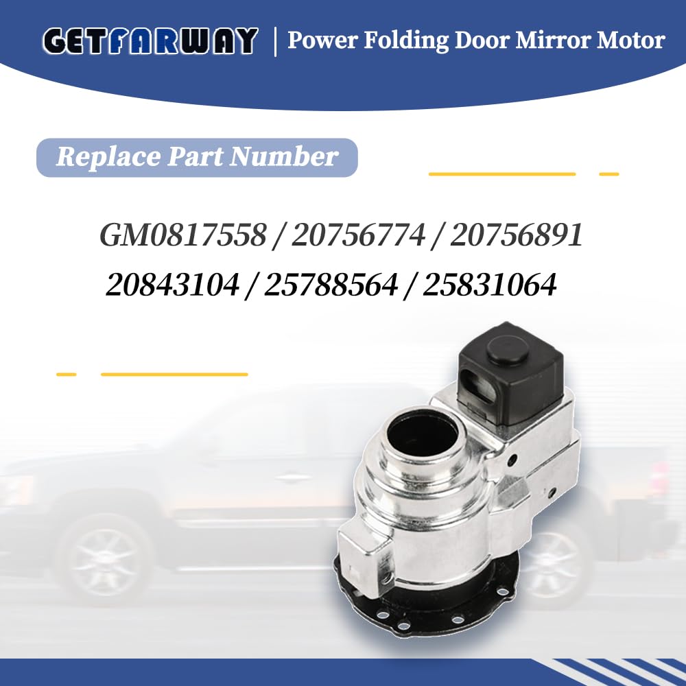 Power Folding Door Mirror Motor 20756891 GM0817558 Compatible With Chevrolet Silverado Suburban Tahoe/GMC Sierra Yukon/Cadillac Escalade 2007-2013