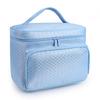 Foldable Jacquard Fabric Large Women's Makeup & Jewelry Travel Toiletry Bag