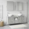 Bathroom Cabinet Set 5 Pcs Concrete Grey 53 X 15.5 X 70 Cm