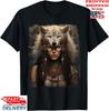 Indian Woman Wolf  T-Shirt, Unisex Tee Unisex T-Shirt
