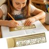 Brass Stencil Straight Ruler Hollow Drawing Template Ruler Bookmark Ruler  Journal Scrapbook