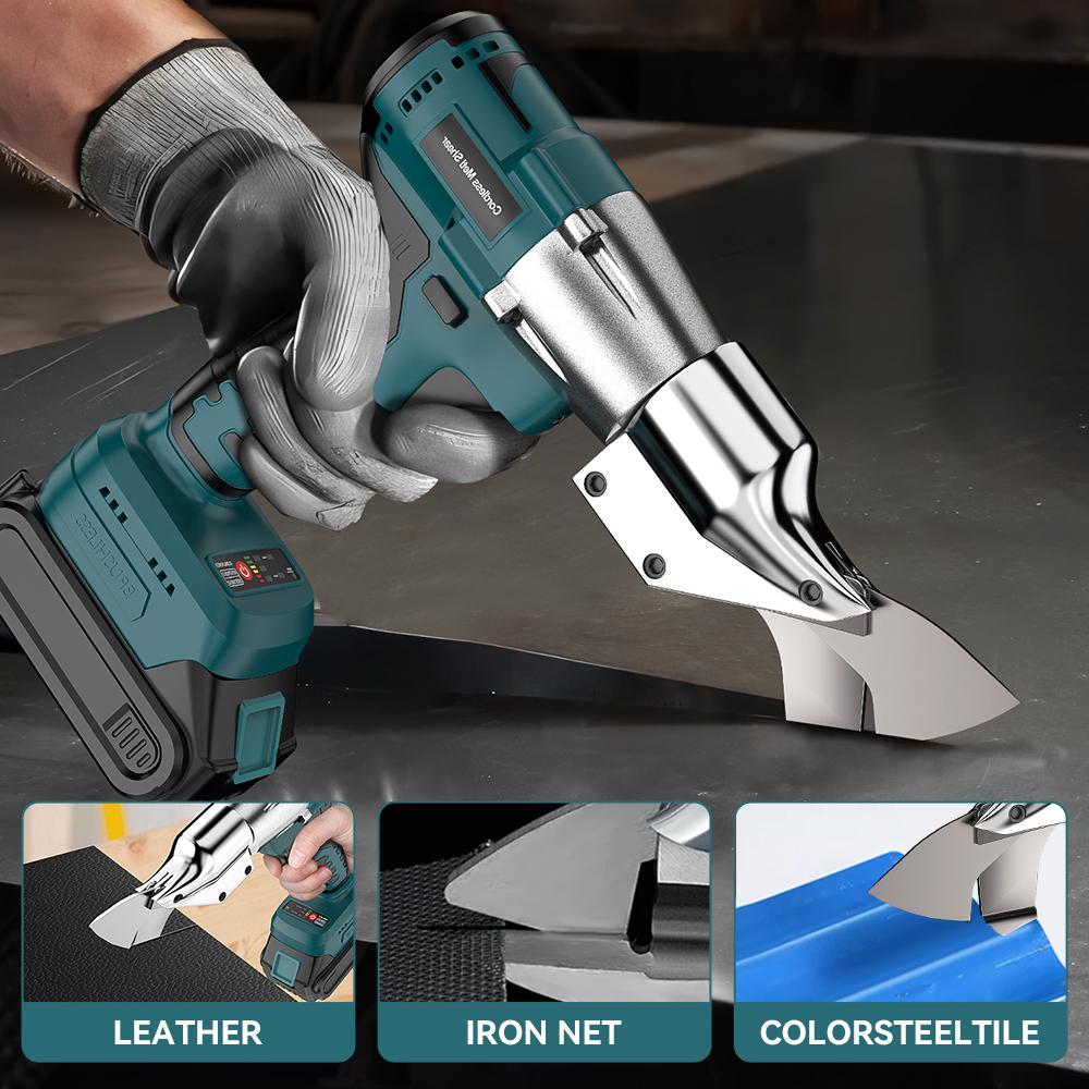 3MM Electric Scissors Metal Cutting Tools Cordless Iron Sheet Shears Carbon Steel Cutter Power Tools For Makita 18V Battery