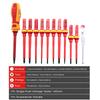 Electrician Repair Tools Kit 13pcs 1000V Changeable Insulated Screwdrivers Set with Magnetic Slotted Phillips Pozidriv Torx Bits