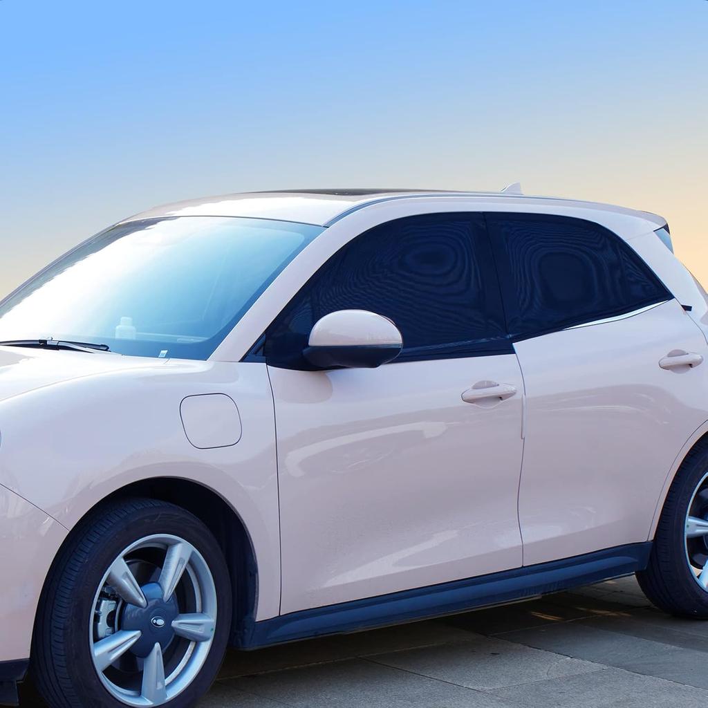 Tallew 4 Pcs Car Window Shades Screen Breathable Car Side Windows Shades Cover Mesh Front Rear Sun Universal Side Automotive Cover For Protection