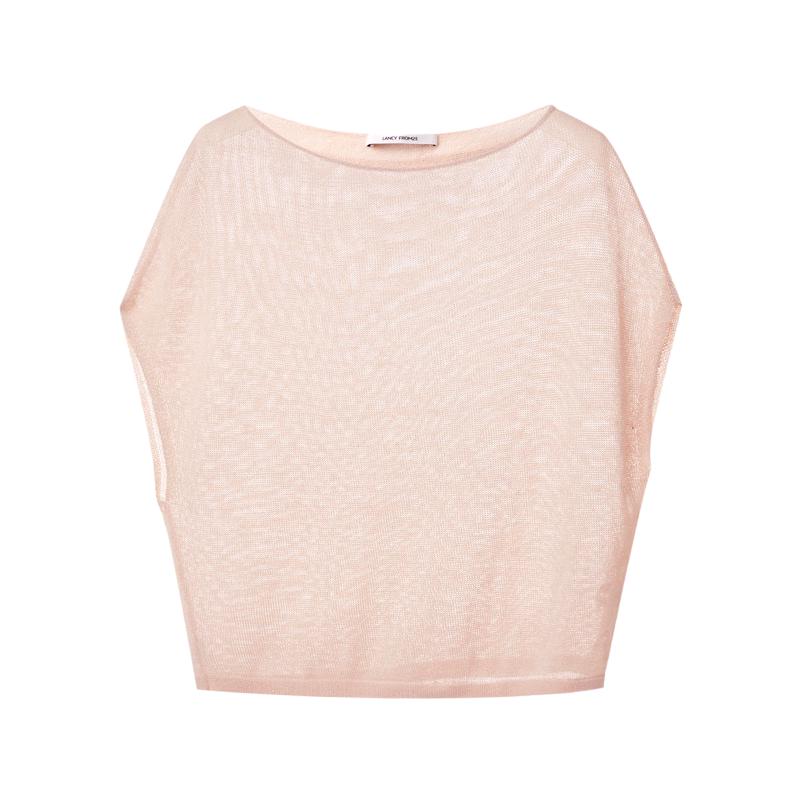 LANCY Women s Hemp Blend Drop Shoulder Bardot Knit Top L
