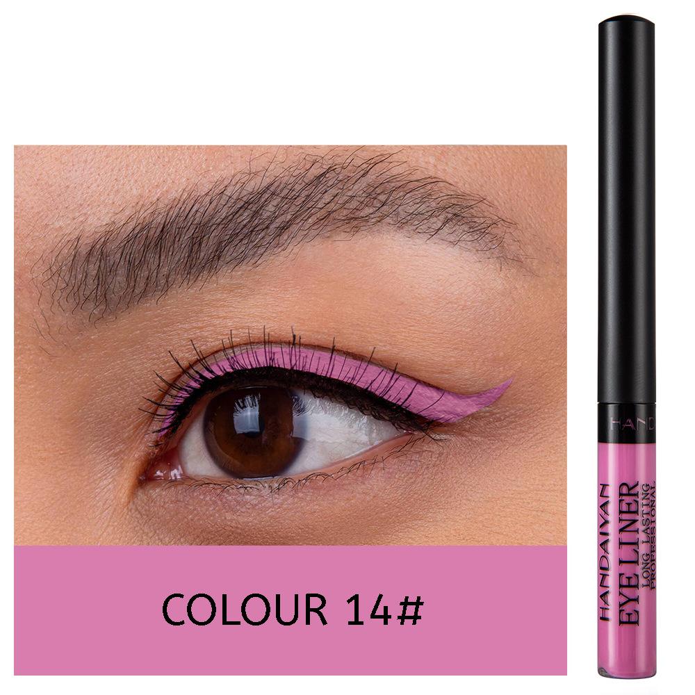 34-color Matte Quick-drying Long-lasting Non-bleeding UV Fluorescent Colored Eyeliner Liquid Pen