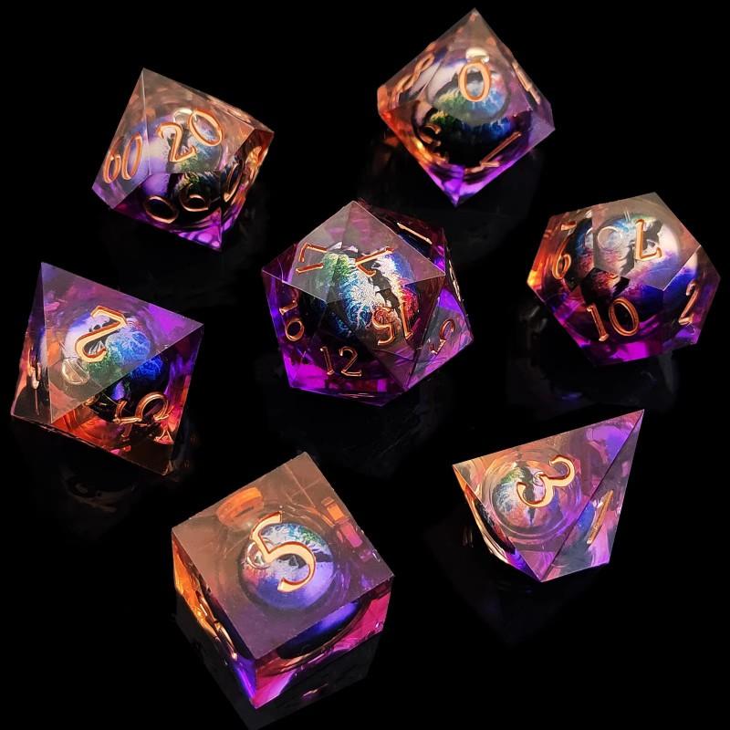 Two-Color Polyhedral Dice Set COC DND Tabletop Games