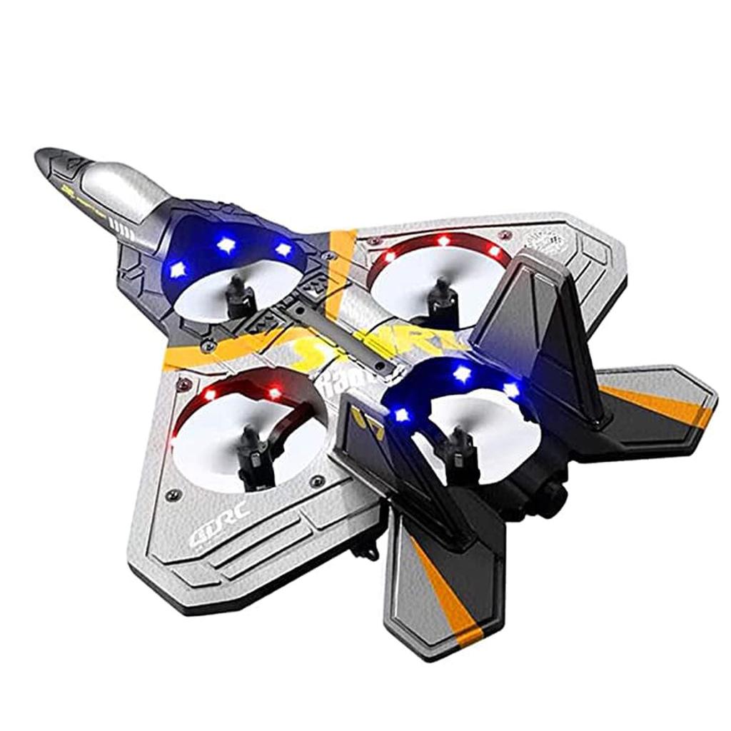 Neuer RC-Fighter, ferngesteuerter Flugzeug-Hubschrauber, kabelloses Quadcopter-Fliegenspielzeug, kleine rotierende Kinderflugzeug-Drohne mit LED