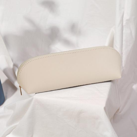 Piórnik Wodoodporny piórnik ze sztucznej skóry Wytrzymały, gładki zamek błyskawiczny Torba do przechowywania artykułów piśmienniczych do szkoły domowej