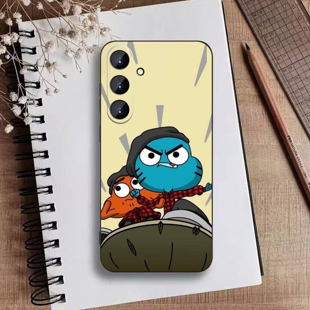 F-Gumball and Darwin Phone Case For Samsung Galaxy A73,21,22,32,71,53,52,51,80,5G Soft Black Cover