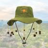 Sombrero de pesca al aire libre unisex con cordón de verano para fiestas Sombrilla Gorra ancha para el sol Sombrero para el sol con corcho
