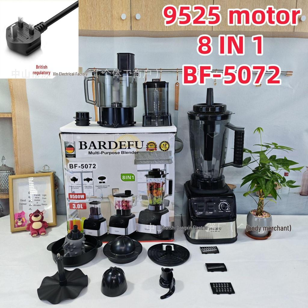 High-Speed Stainless Steel 6-in-1 Blender Juicer and Meat Grinder for North America & Europe