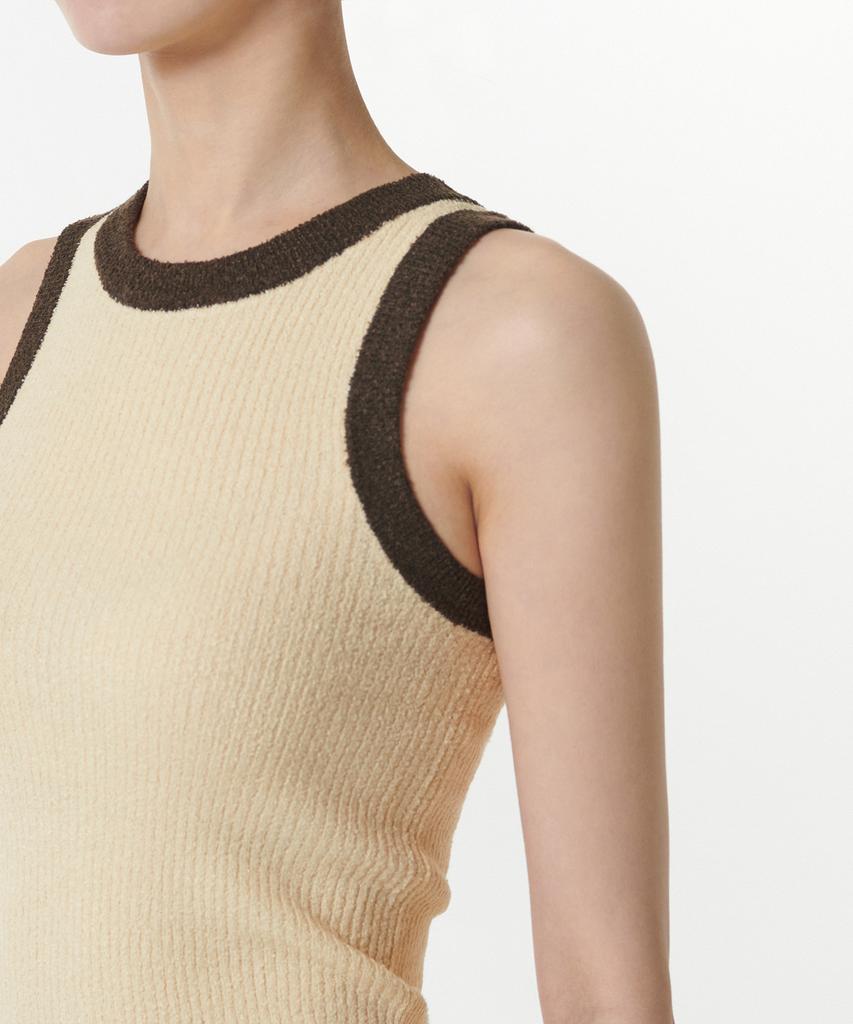MUSINSA STANDARD WOMAN Women'S Mini Boucle Ringer Knit Sleeveless Top [Cream]