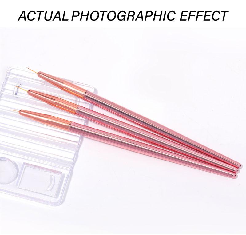 8Pcs/Set Nail Art UV Gel Liner Painting Brushes Drawing Flower Striping 3D Design Diy Manicure Tool Nail Brush Kits