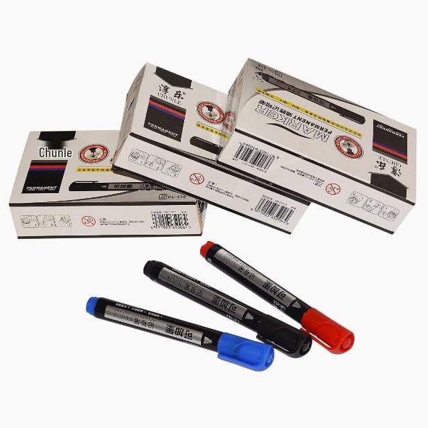 Black Waterproof Oil-Based Refillable Thick Marker with Large Capacity and Broad Tip