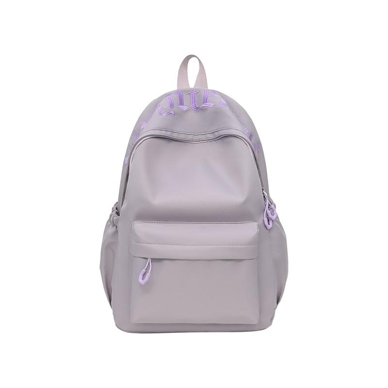 Schoolbag Schoolbag for Female Students Ins Wind Simple Korean Version of Casual Junior High School Students Backpack Large Capacity High School