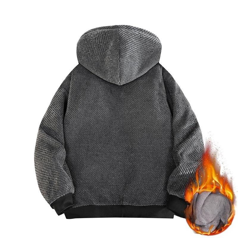 Men's Winter Thermal Jackets Warm Heavyweight Fleece Hoodie Jacket Warm Thick Coats Outerwear for Men Hooded Outdoor Sport Jackets With Pockets