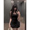 Black Hepburn Style Suspender Dress Women's Summer 2026 New Small Design Short Skirt Showing Thin Small Black Dress