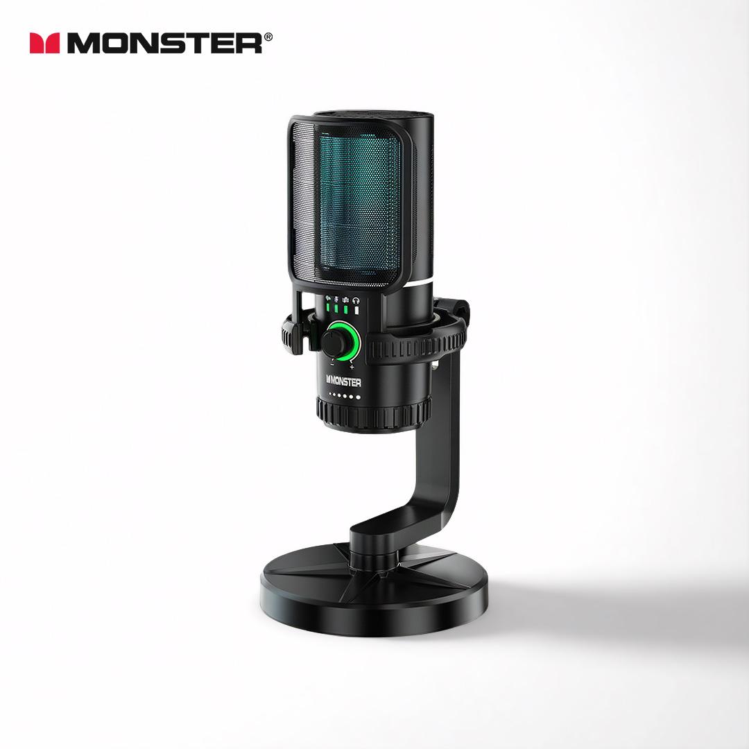 

Monster Soundbase N32 Gaming USB Microphone 192KHz/24Bit Cardioid Condenser Mic for PC Youtube Gaming Live Streaming Podcasting N32 Black