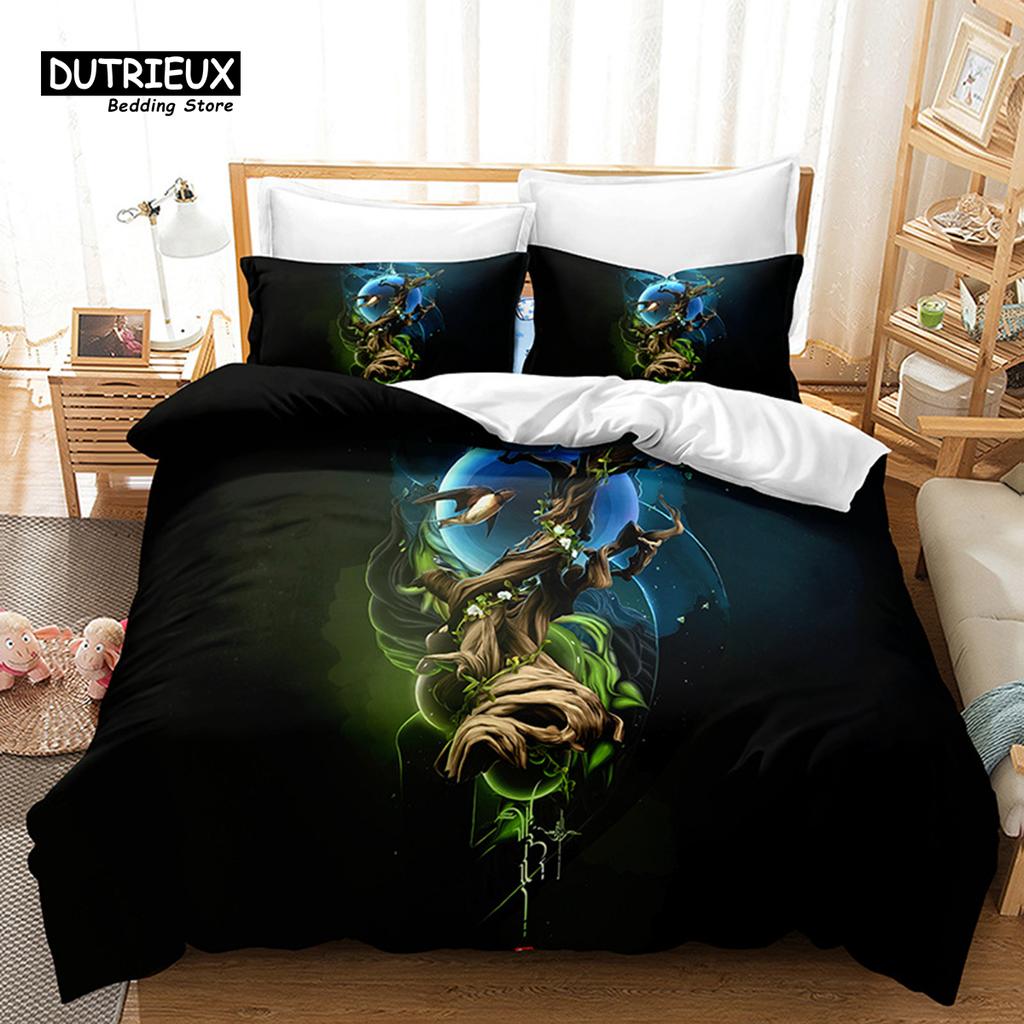 Psychedelic Swirl Duvet Cover Luxury Abstract Geometric Bedding Set Chic 3D Comforter Cover King For Girls Adults Bedroom Decor