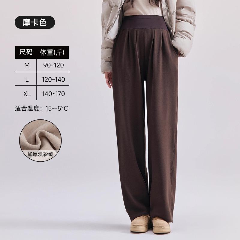 Maternity pants spring and autumn wear wide-leg pants new no support large size fat increase autumn and winter casual pants