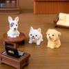 Cute Cartoon Resin Dog Ornaments For Car Dashboard Or Office Desk Decor
