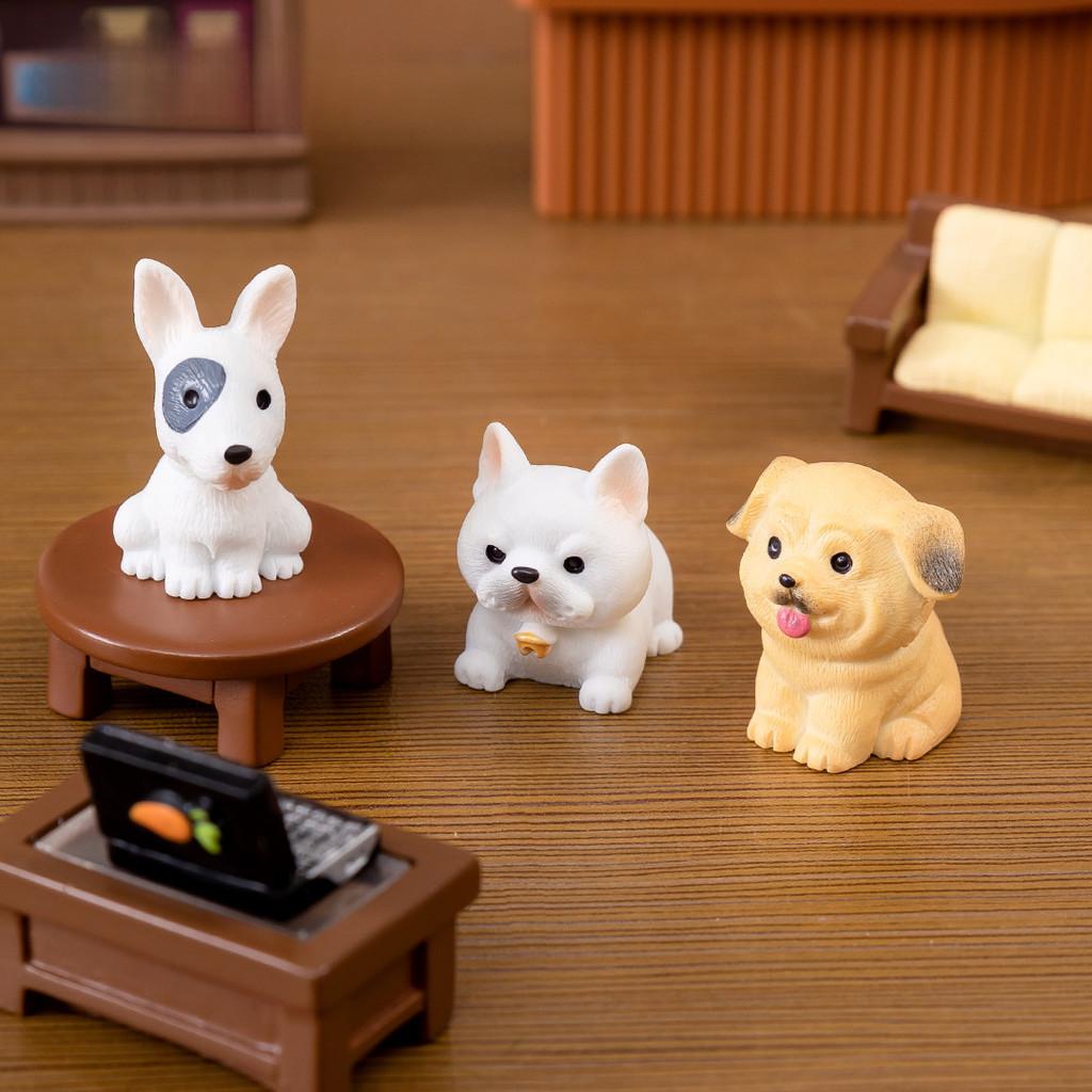 Cute Cartoon Resin Dog Ornaments For Car Dashboard Or Office Desk Decor