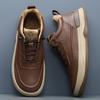 Fashion Fashion Lace-Up Male Casual Shoes Non-Slip Male Sneakers New Classic Skate Shoes Men Genuine Leather Men Winter Plush Snow Flats