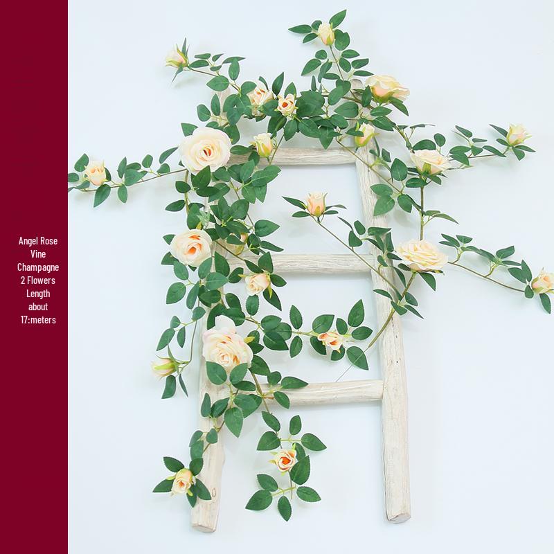 Silk Rose Vine Artificial Flower Chain for Living Room Decor