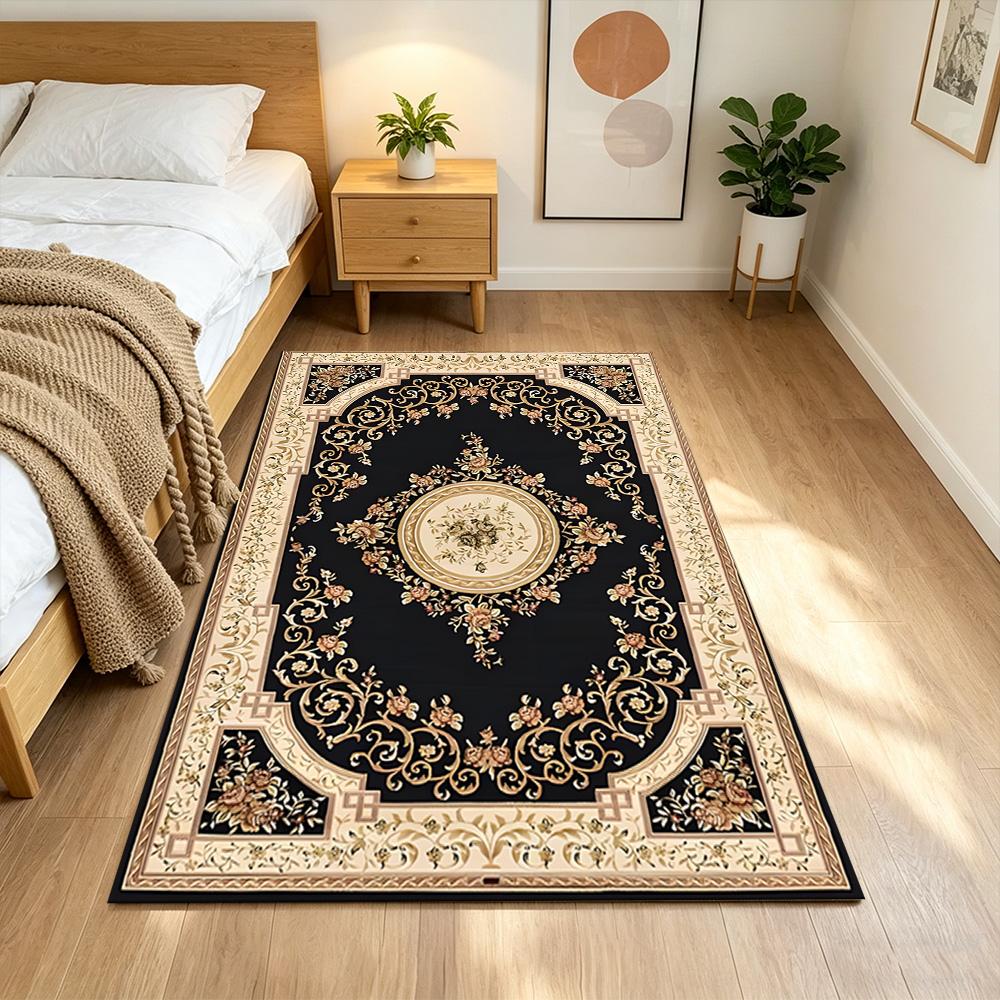 Elegant Floral Pattern Design Non-Slip Home Carpet Design for Office Decor Living Room Gift