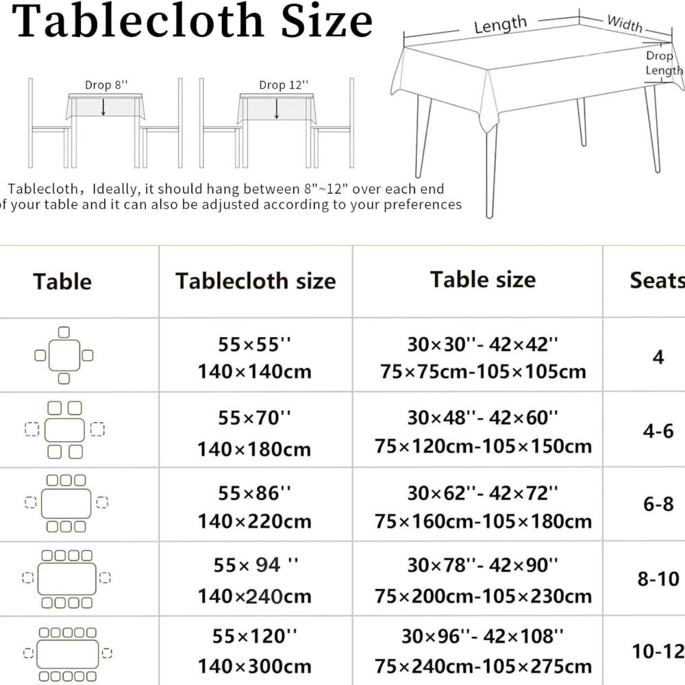 Christmas Themed Rectangle Table Cloth for Home Dining Christmas Decoration Reusable Tablecloth for Holiday Party Table Decor