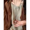 Irregular Wooden Pendant Necklace - Retro Chinese Style for Women