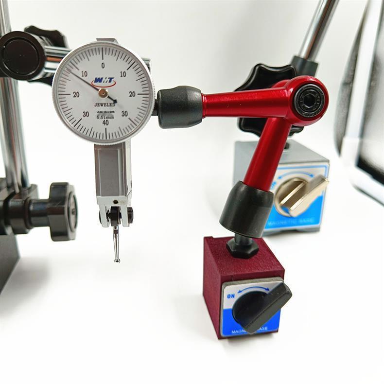 Dial Indicator with Strong Magnetic Universal Holder & Lever Micrometer for Extended Range Calibration