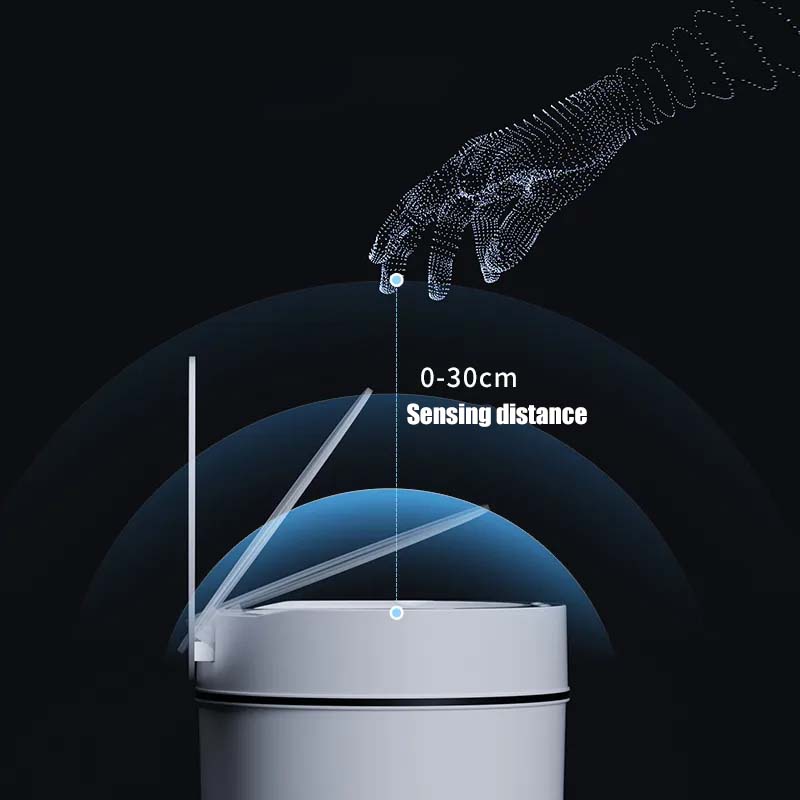 Smart Trash Can Automatic Electric Induction Touchless Garbage Can with Lid Bathroom Livingroom Intellegant Waterproof Trash Bins Touch-free Waste Bin