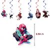 Decorazioni per Festa di Compleanno a Tema Spider-Man Striscioni da Supereroe Palloncini Cake Toppers Spirali Decorazioni a Spirale da Appendere per Bambini Ragazzi Forniture per Feste
