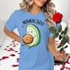 Cartoon Papacado Mamacado Print Couple Matching Tshirt Valentines Day Gifts Women Men Fun Avocado Tees Fashion Lovers Tshirts
