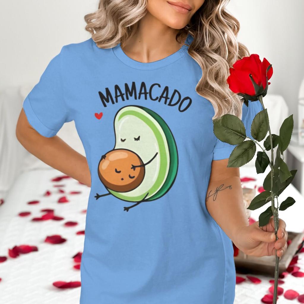 Cartoon Papacado Mamacado Print Couple Matching Tshirt Valentines Day Gifts Women Men Fun Avocado Tees Fashion Lovers Tshirts