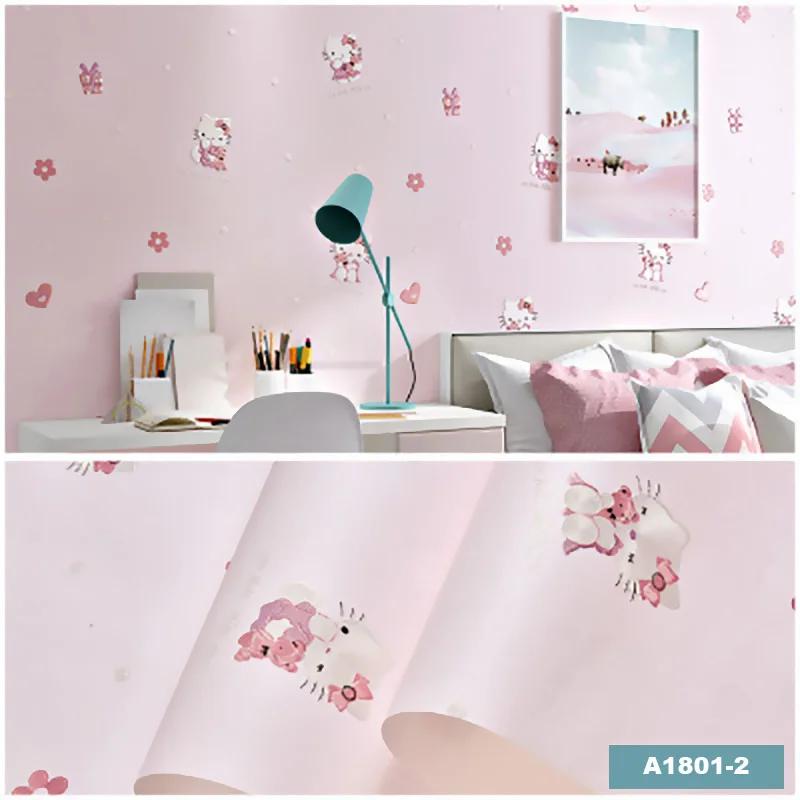 Embossed Star Moon Self Adhesive Wallpapers Home Decoration Mediterranean Boys Girls' Bedroom Self Adhesive Wallpaper