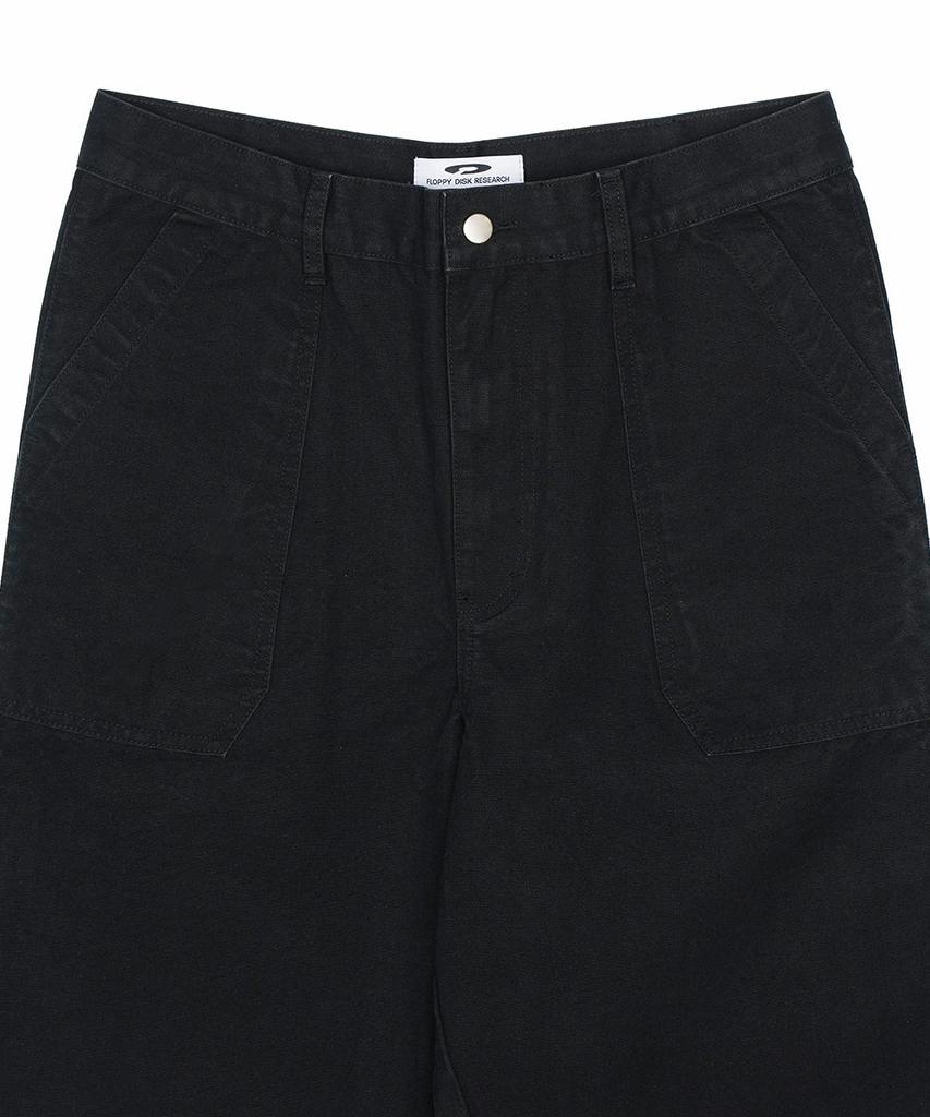 FDR Washed Canvas Pocket Carpenter Pants Black
