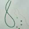 Modernlike Silver 925 Green Onyx Pearl Earrings