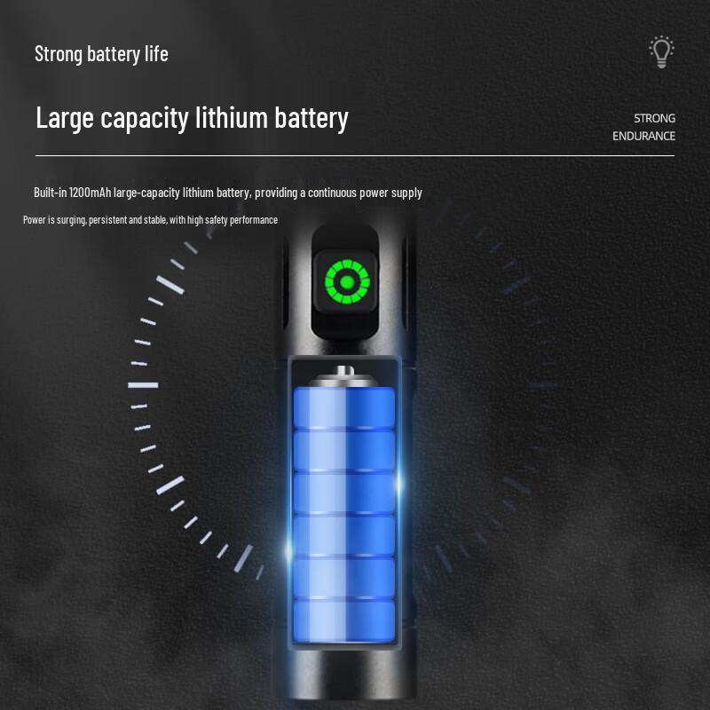 OEING Outdoor Rechargeable Aluminum Flashlight