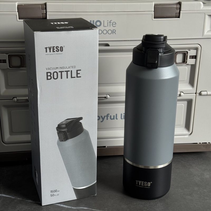 Tyeso304 Stainless Steel Portable Sports Bottle 2000ml Ultra-Large Capacity Thermos Cup Outdoor Portable Direct Drinking Cup
