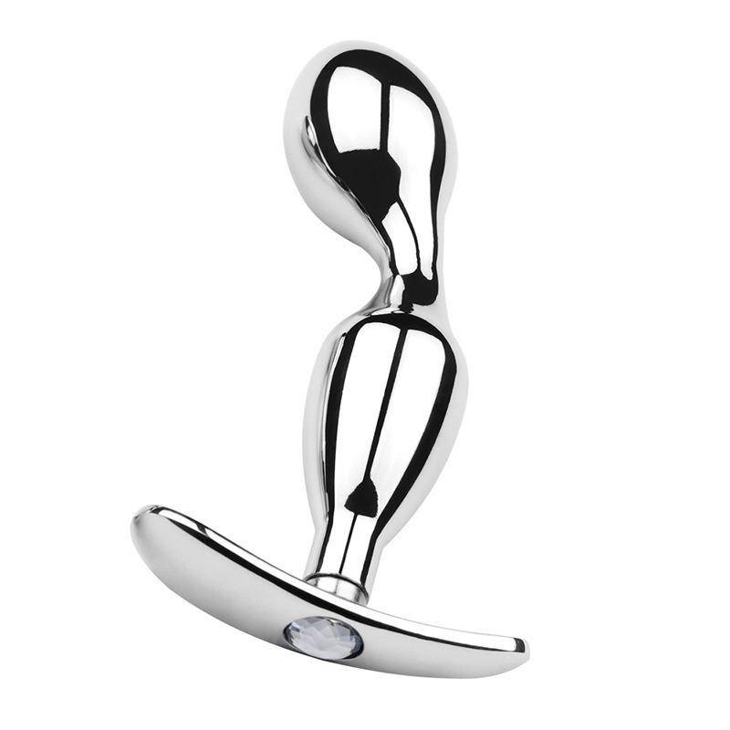 Plug anal cu bază de ancorare metalică Dildo alternativ din oțel inoxidabil Plug vaginal pentru femei Cuplu de adulți Masturbare intima gay