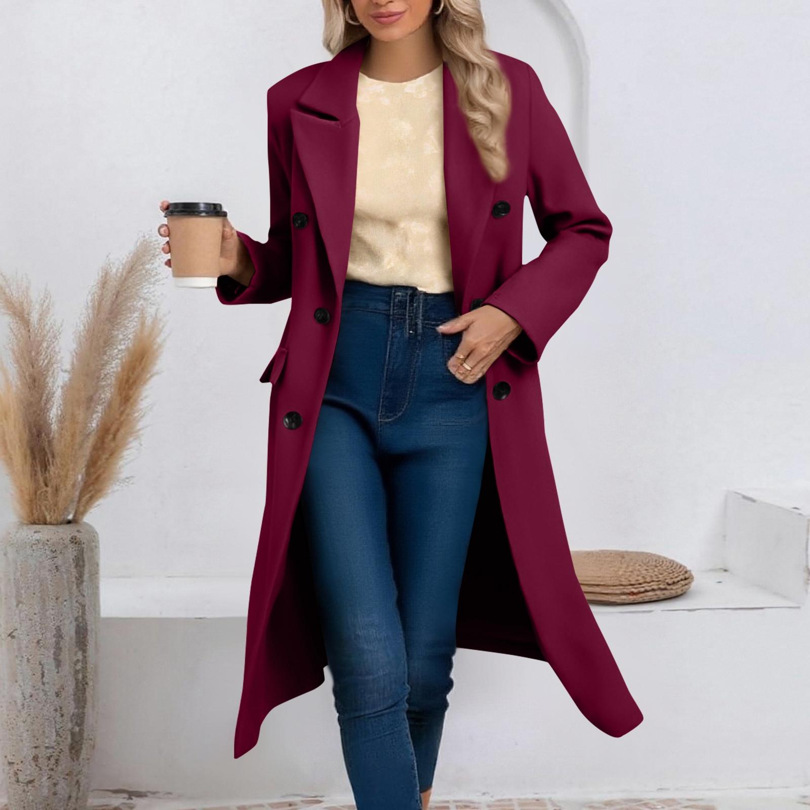 

Женский модный кардиган однотонный с длинным рукавом куртка-кардиган винный