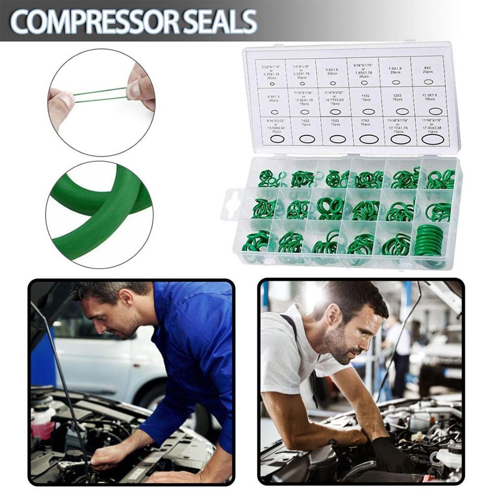 270Pcs 18 Sizes Universal Car Air Conditioning HNBR O Rings Car Auto Repair Tools Rubber Air Conditioning Refrigerant Set