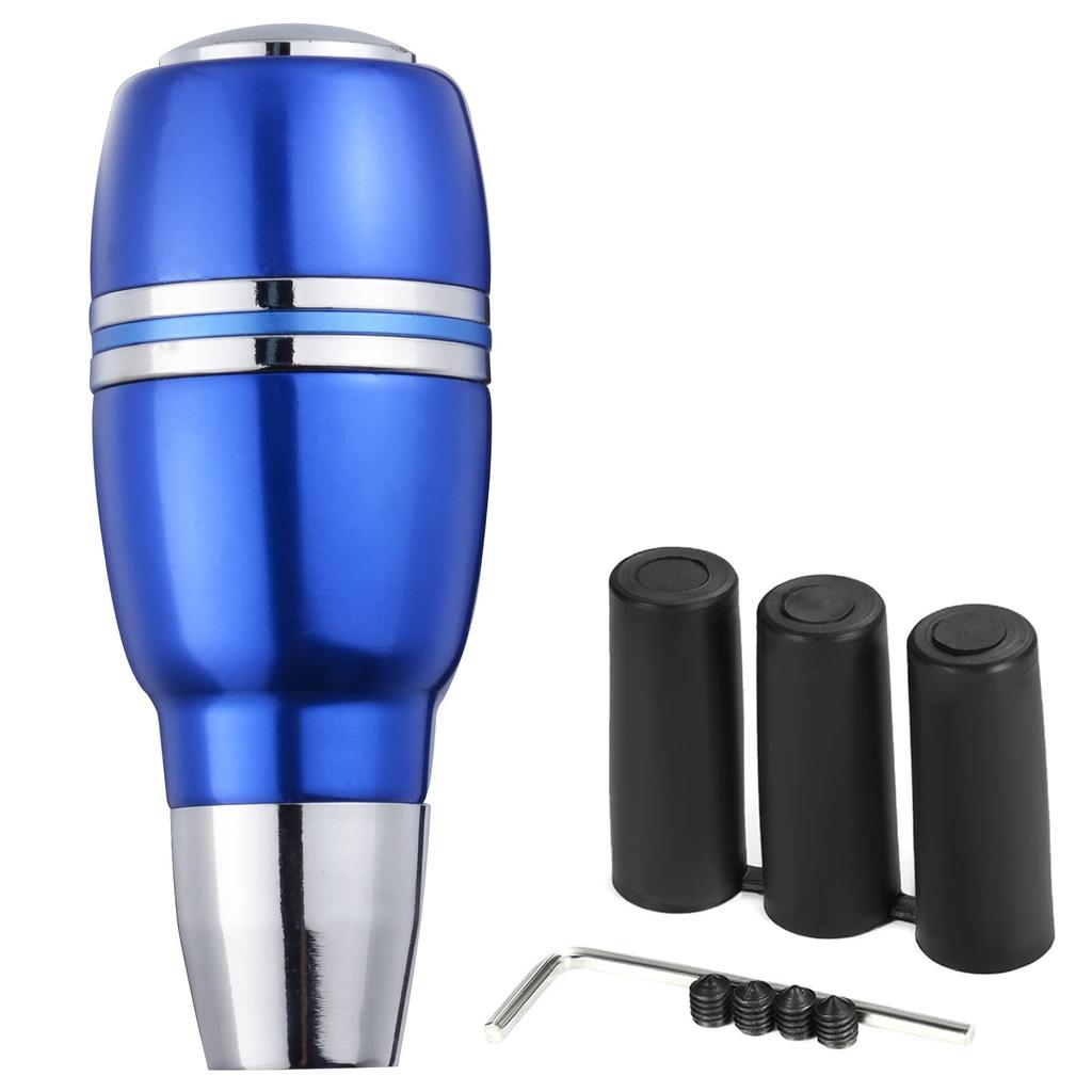 Arenbel Car Shift Automatic Press Aluminum Blue Knob, Gear, Shift, Alloy,